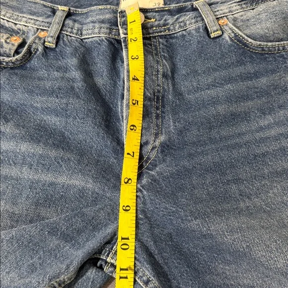 Free People We The Free Button Fly Distressed Raw Hem Cropped Jeans 28 G-4 - Picture 13 of 14